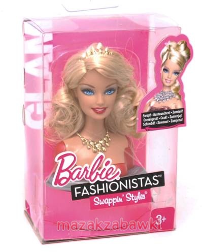 Głowa Barbie Fashionistas Zmień Swój Styl MATTEL T9123