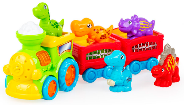 Pociąg Dino interaktywny z dinozaurami Dumel