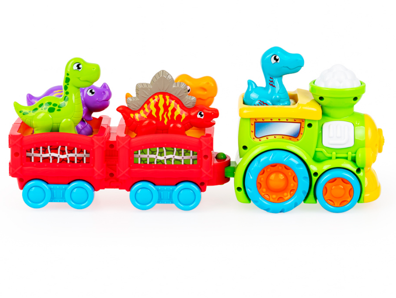 Pociąg Dino interaktywny z dinozaurami Dumel