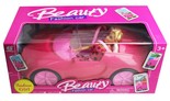 Auto z lalką kabriolet różowy Beauty