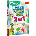 Gra 3w1 Rodzina Treflików Pchełki Domino Kuku