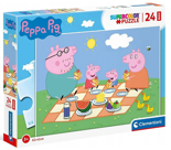 Puzzle 24 Maxi Super Kolor Świnka Peppa Clementoni