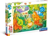 Puzzle 24 Maxi Super Kolor Wesołe Dinozaury