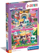 Puzzle 2x20 Super Kolor Super Kitties Clementoni