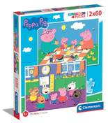 Puzzle 2x60 el. SuperKolor Świnka Peppa Clementoni