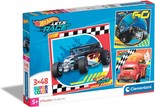 Puzzle 3x48 Super Kolor Hot Wheels Clementoni