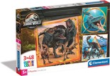 Puzzle 3x48 Super Kolor Jurassic World Clementoni