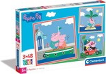 Puzzle 3x48 Super Kolor Square Świnka Peppa