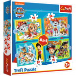 Puzzle 4w1 Wesoła Ekipa Psiego Patrolu Trefl