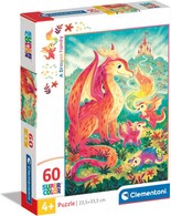 Puzzle 60 Super Kolor A Dragon Family Clementoni