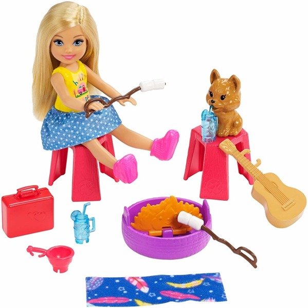 Barbie Chelsea z przyczepą kempingową FXG90 Mattel