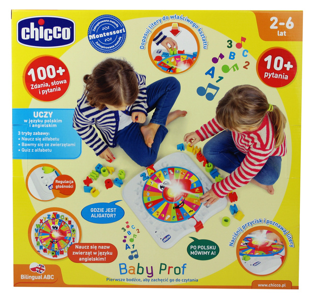 Chicco Baby Prof Alfabet sorter klocków Montessori