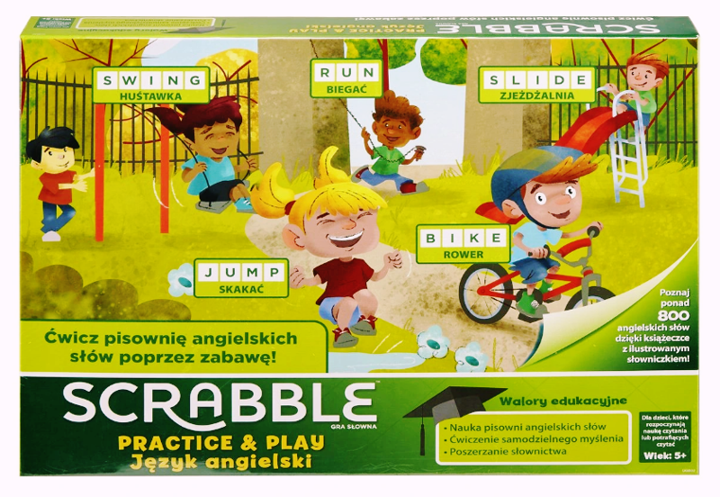 Gra Scrabble Practice and Play j. angielski Mattel