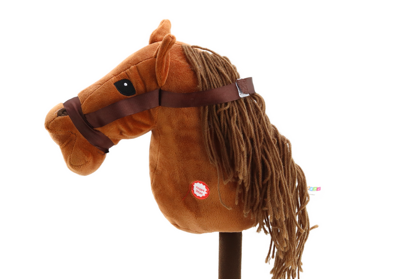 Hobby Horse Pluszowa Głowa Konia na kiju - brązowy