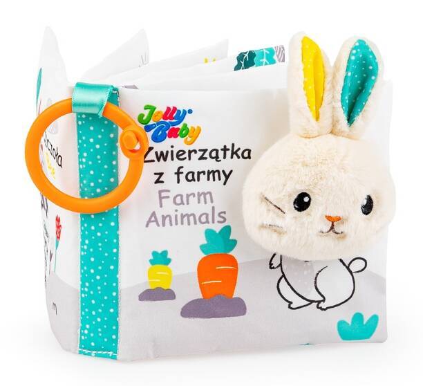 Jolly Baby Książeczka Zwierzątka z farmy Ogonki