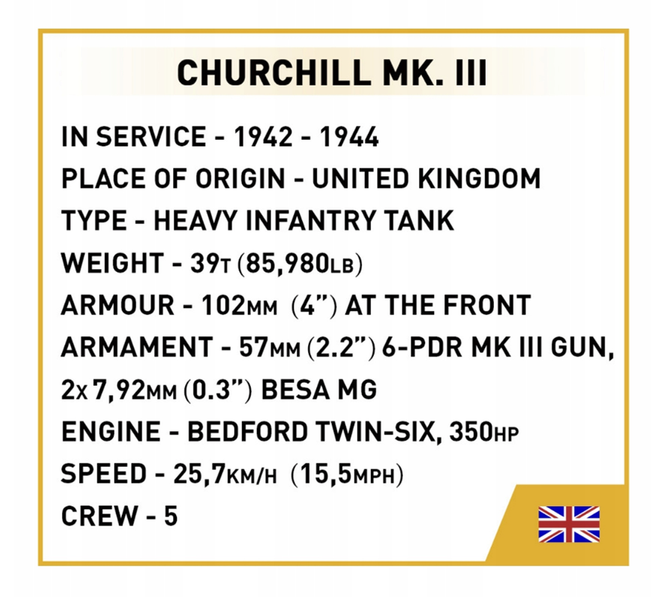 Klocki Cobi 3046 CHURCHILL MK.III 