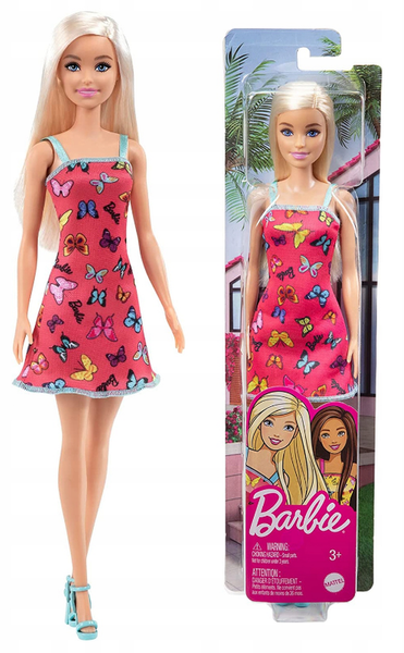 Lalka Barbie plażowa sukienka w motyle Mattel