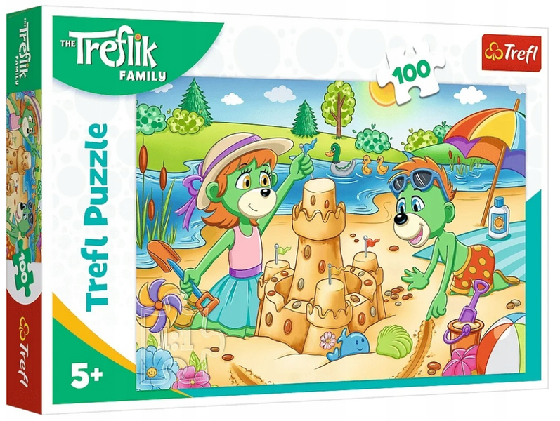 Puzzle 100 Dzień Treflików na plaży Trefl