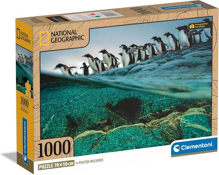 Puzzle 1000 Compact National Geographic Pingwiny