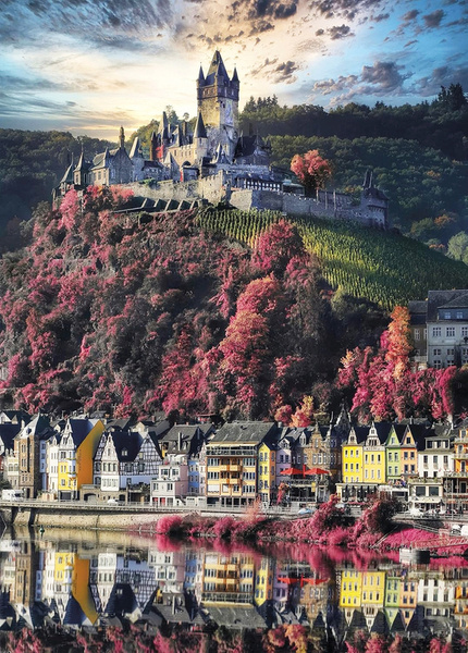 Puzzle 1000. High Quality Collection Zamek Cochem