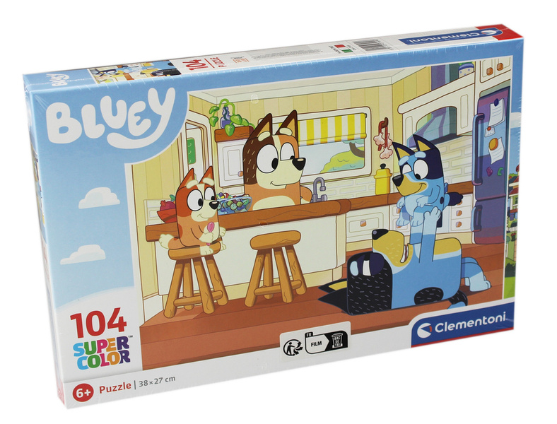 Puzzle 104 Super Color Bluey Clementoni