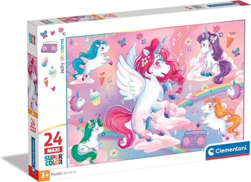 Puzzle 24 Maxi Super Color Jednorożce Clementoni