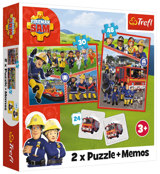 Puzzle 2w1 memos Drużyna Strażaka Sama Trefl