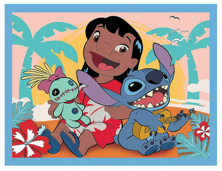 Puzzle 2w1 +memos Wesoly Dzień Lilo i Stitch Trefl