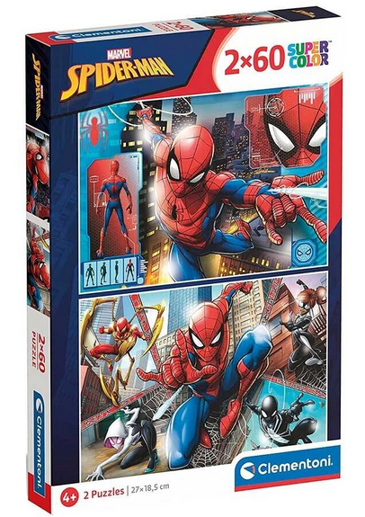 Puzzle 2x60 Spiderman 21608 Clementoni