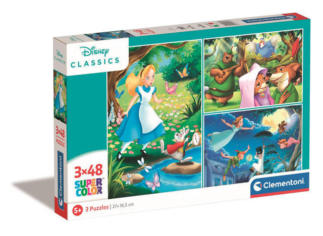 Puzzle 3x48 Super Color Disney Classics CLE 25267