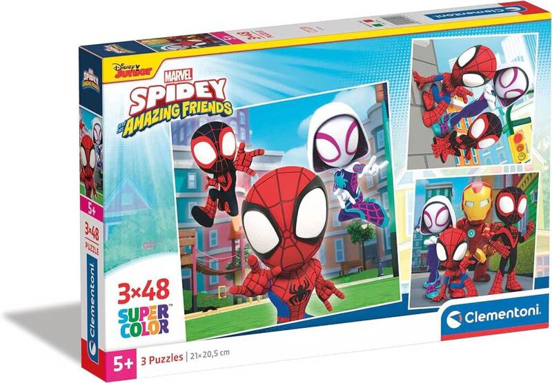 Puzzle 3x48 Super Kolor Spidey Clementoni