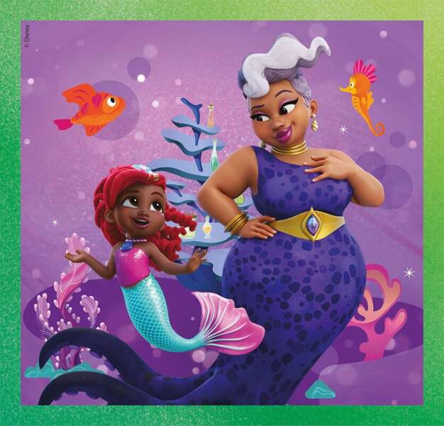 Puzzle 3x48 Super Kolor Square Disney Arielka