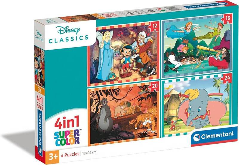 Puzzle 4w1 Super Kolor Disney Classic Clementoni