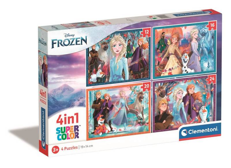 Puzzle 4w1 Super color Frozen 21518