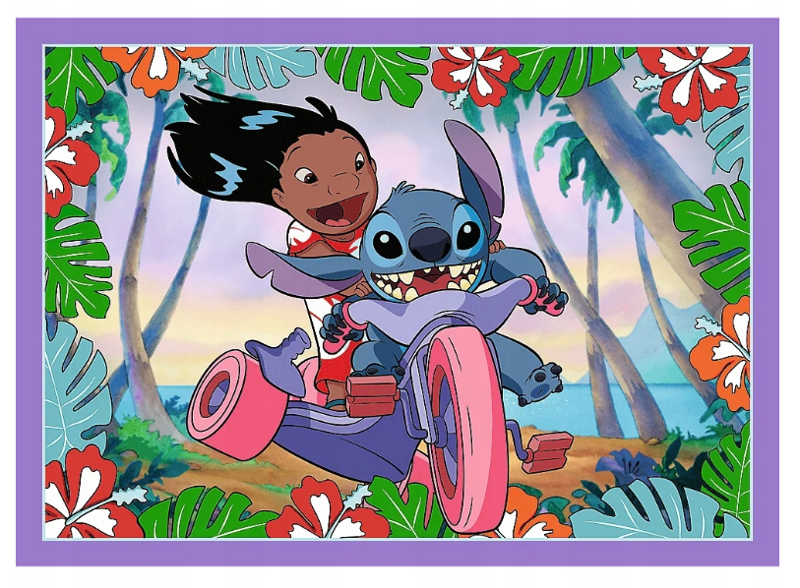 Puzzle 4w1 Szalony dzień Lilo i Stitch Trefl