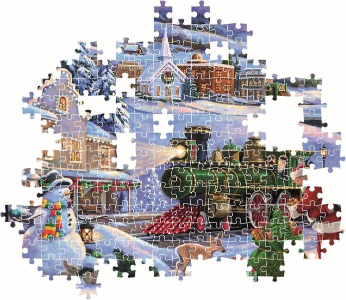 Puzzle 500 Compact Świąteczny Pociąg Clementoni