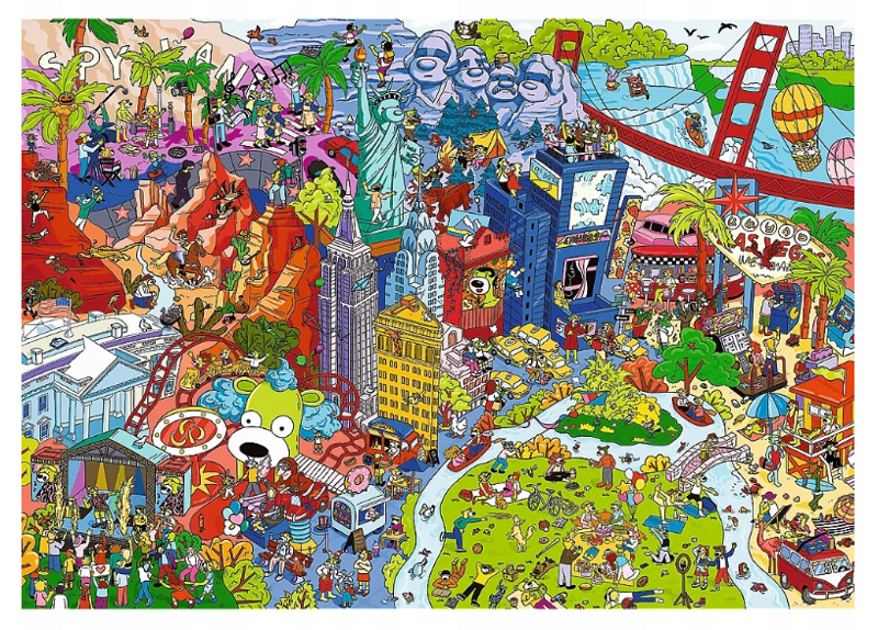 Puzzle 500 Spy Guy Lost Items USA Trefl