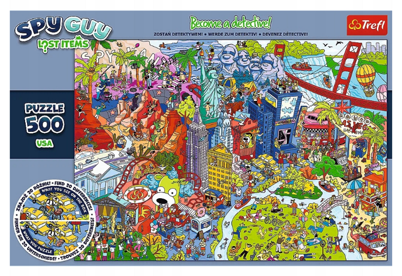 Puzzle 500 Spy Guy Lost Items USA Trefl