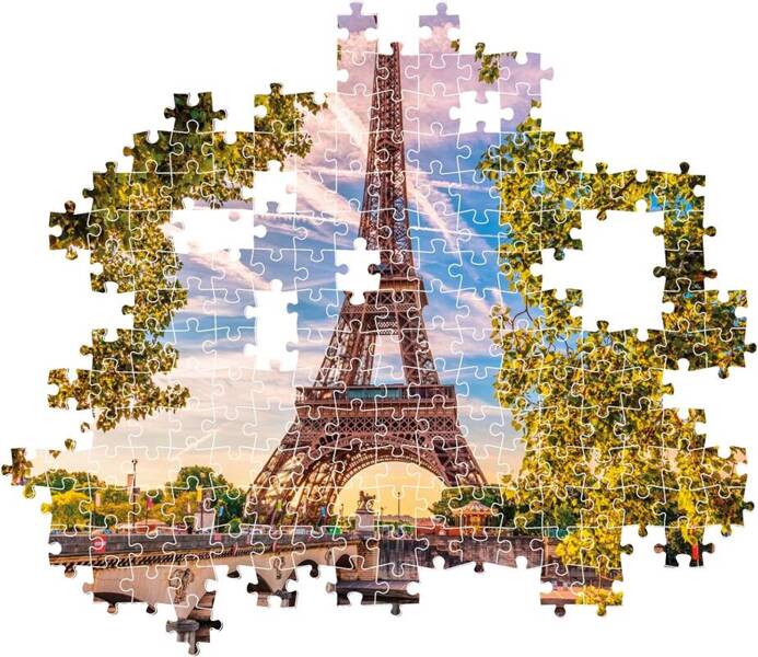 Puzzle 500 Wieża Eiffla Wzdłuż Sekwany Clementoni