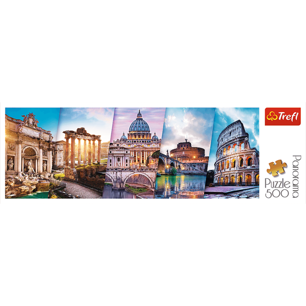 Puzzle 500 el. Panorama Podróż do Włoch Trefl