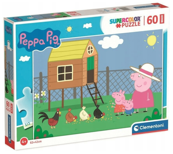 Puzzle 60 Maxi Super Kolor Świnka Peppa Clementoni