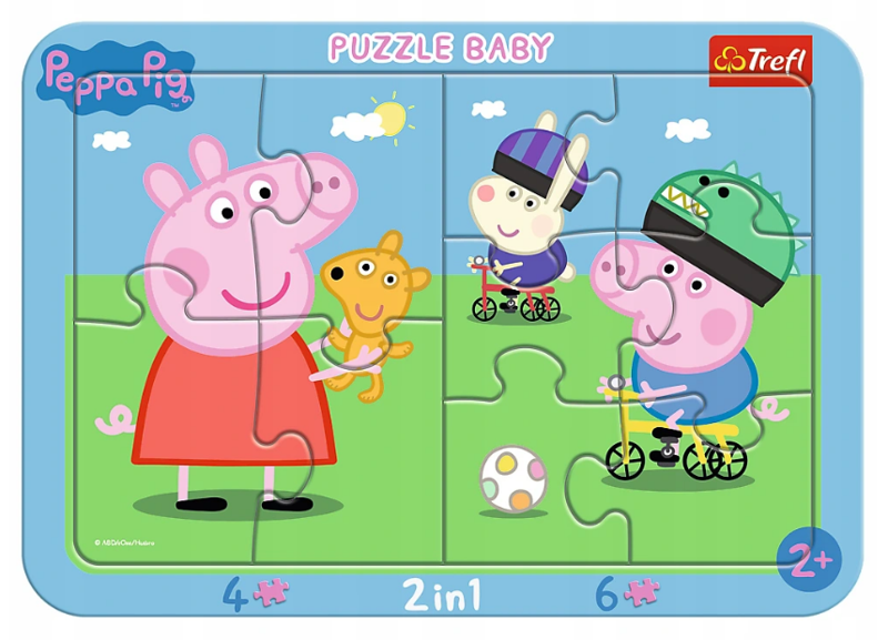 Puzzle Ramkowe Baby 2w1 Wesoła Świnka Peppa Trefl