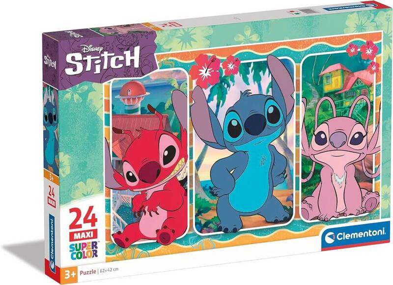 Puzzle Super Color 24 MAXI Stitch Clementoni