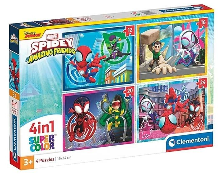 Puzzle Super Color 4w1 Spidey i przyjaciele 21528