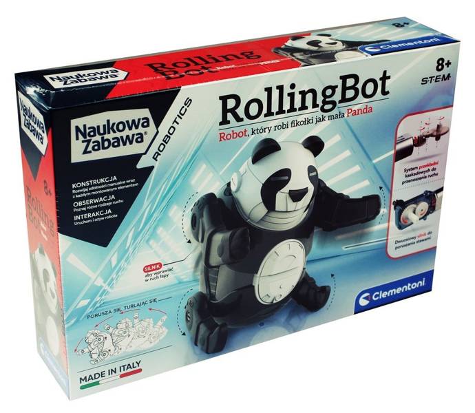 RollingBot Robot Panda Naukowa Zabawa Clementoni