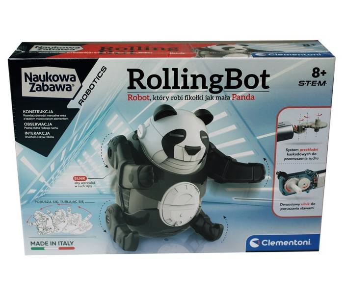 RollingBot Robot Panda Naukowa Zabawa Clementoni