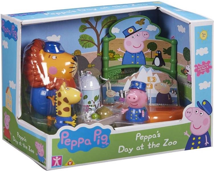 Świnka Peppa Dzień w Zoo 3 Figurki + akcesoria