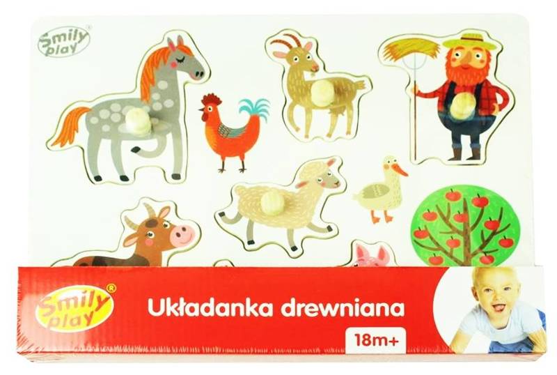 UKŁADANKA DREWNIANA FARMA SMILY 6/24