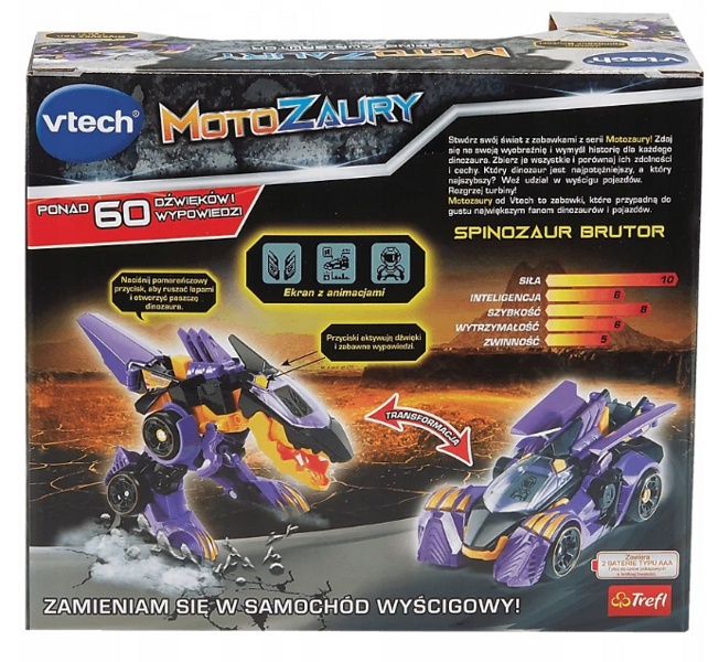 VTech Motozaury 2w1 Auto Dinozaur Spinozaur Brutor