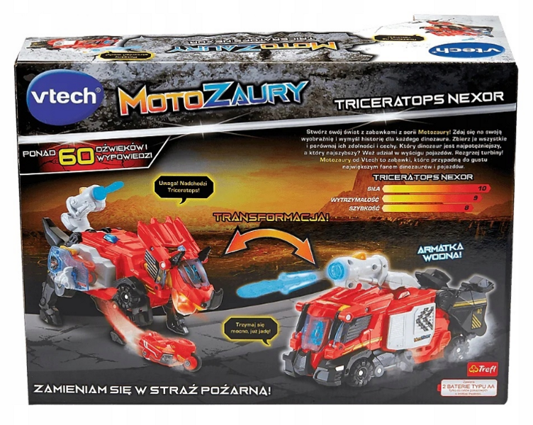 VTech Motozaury Triceratops Nexor XL Straż Pożarna